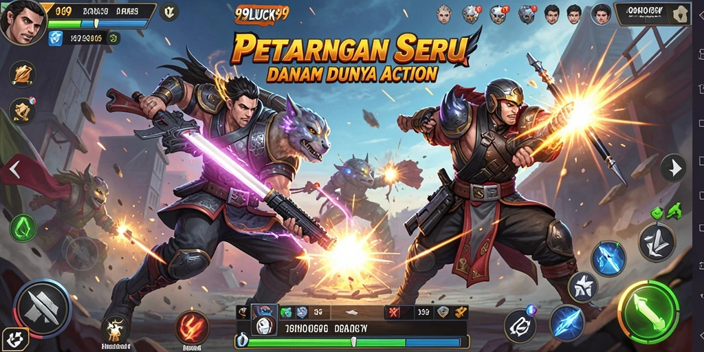 Tampilan gameplay seru dan action-packed dari 99LUCK99.