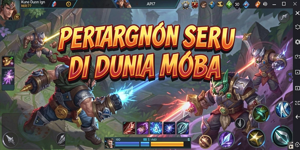 Tampilan seru dari gameplay API77 MOBA yang menegangkan.