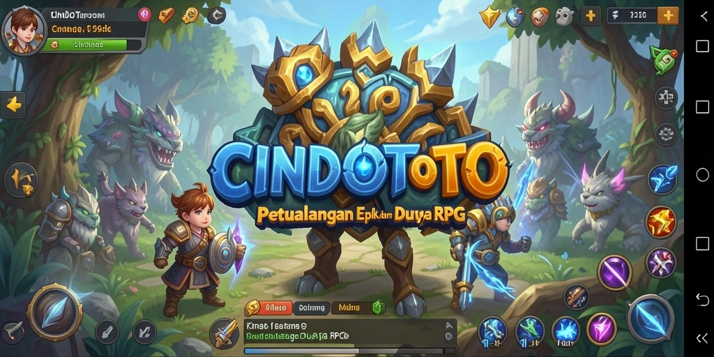 Tampilan gameplay CINDOTOTO dalam dunia RPG yang memikat.