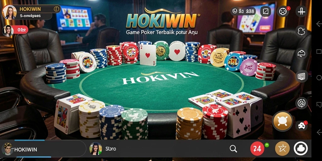 Screenshot utama HOKIWIN menunjukkan keseruan bermain Poker.