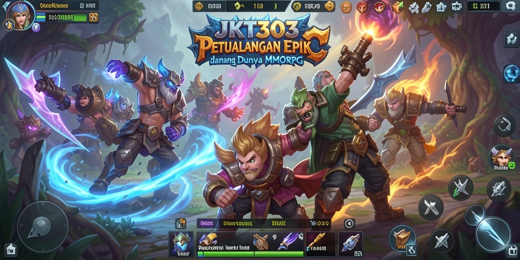 Tangkapan layar utama dari <strong>JKT303</strong> menampilkan aksi seru dalam pertarungan MMORPG.