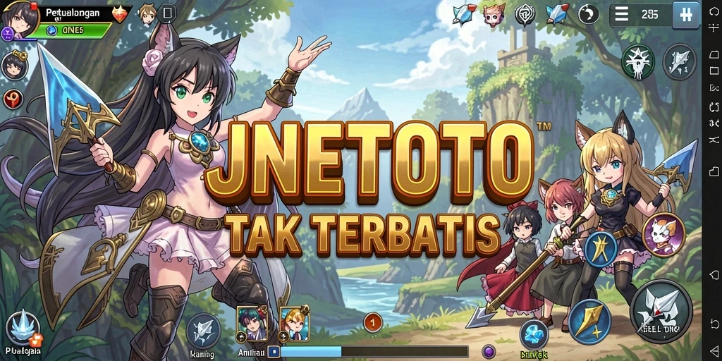 Tangkapan layar utama JNETOTO menampilkan aksi seru dalam dunia Anime.