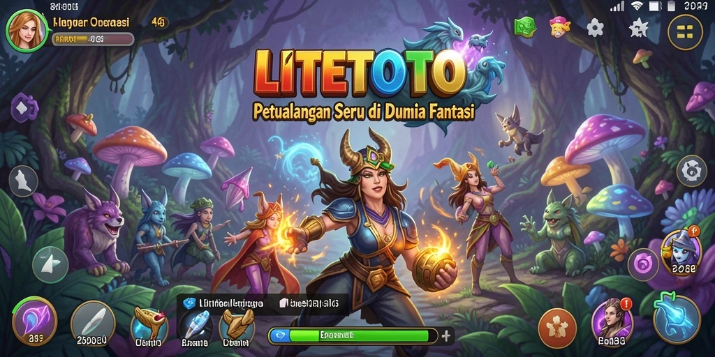 Screenshot gameplay LITETOTO menampilkan eksplorasi dunia petualangan yang indah.
