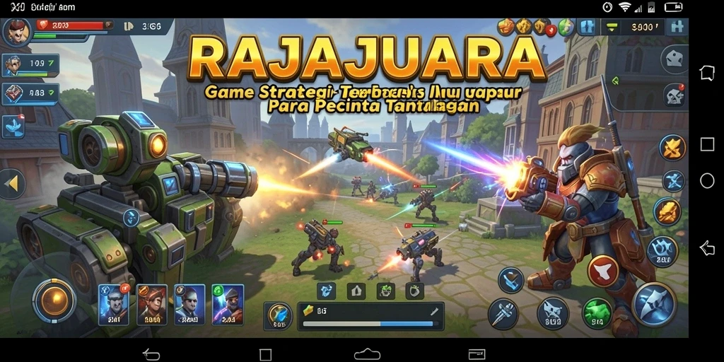 Tampilan gameplay menarik dari RAJAJUARA dengan strategi yang intens.