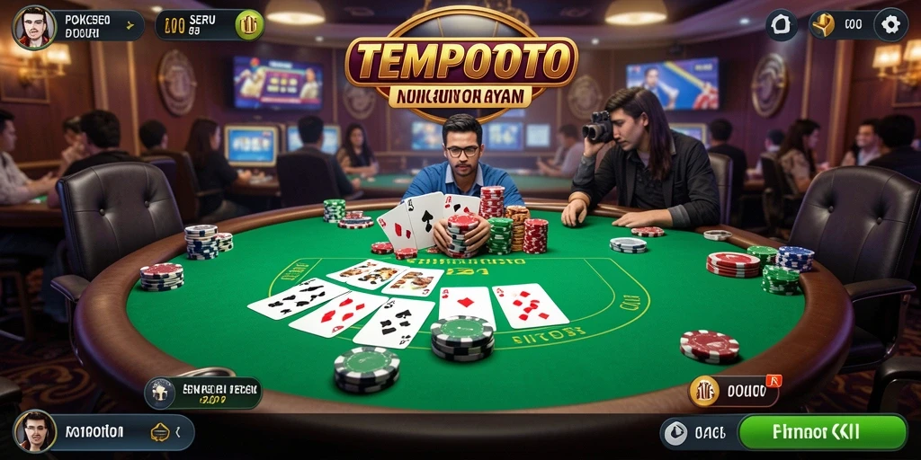 Tampilan gameplay Poker yang menarik di TEMPOTOTO.