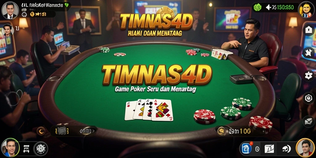 Tampilan gameplay yang mendebarkan dari TIMNAS4D dengan berbagai jenis permainan Poker.