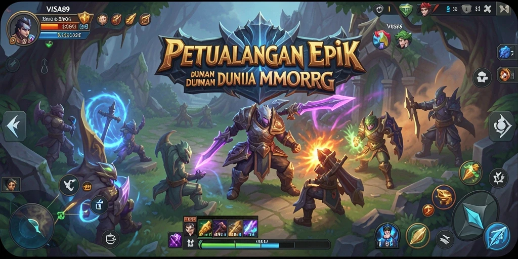 Gameplay epik dalam <strong>VISA89</strong> menampilkan pertarungan dan petualangan yang mendalam.