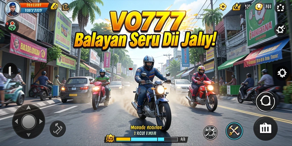 Gameplay sengit balapan dengan mobil kencang dan trek menantang.